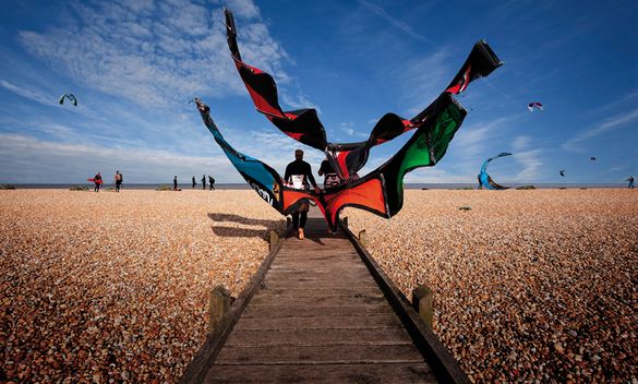 Kite Surfing At Greatstone, Kent