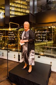 Destination NSW CEO Sandra Chipchase speaks at the MBFWA Schedule Launch
