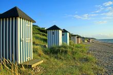 Beach huts In North Sealand