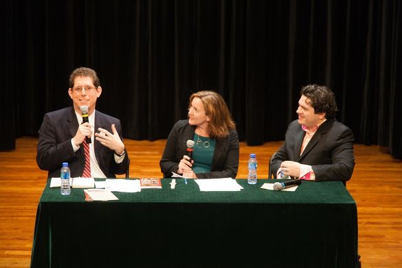 : (Right) Cristian Măcelaru, Associate Conductor of The Philadelphia Orchestra joined (Left) Ryan Fleur, Executive Vice Presiden