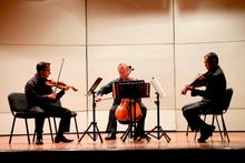 A trio from The Philadelphia Orchestra performs at the Dom Pedro V Theatre Sunday. The Venetian Macao is Platinum Sponsor for th