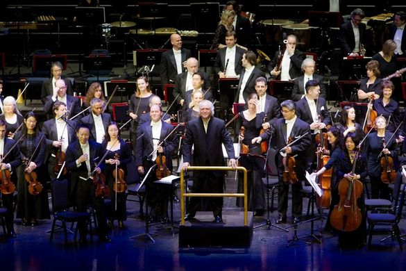Guest conductor Maestro Donald Runnicles leads The Philadelphia Orchestra at the Venetian Theatre Saturday evening. The Orchestr