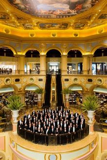 The full Philadelphia Orchestra assembles at The Venetian Macao’s Great Hall Saturday evening, following its performance at the 