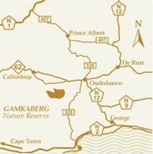 Map for Gamkaberg Nature Reserve