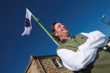 Todd Warnock Raises The Flag For The First Time At Links House At Royal Dornoch
