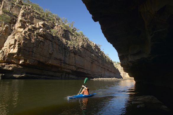 Canoeing Down Katherine Gorge 