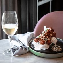Salt and Vinegar Churros with Camel Fromage