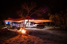 The fireplace is a central feature on World Expeditions\' Larapinta treks