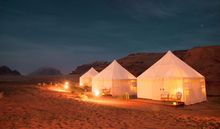 The Night Sky Over The Camp - Wadi Rum