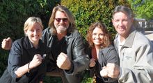 Melinda Haeusler (Aussie World), Ferre De Deyne (Big Kart Track), Krissi Neal (UnderWater World) and Wayne Poole (Australia Zoo)