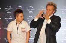 Franz Harary was performing a magic trick with the media.