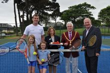 Local Children Maia And Esme Brokenshire Are First To Christen The Newly Refurbished Gyllyngvase Tennis Courts