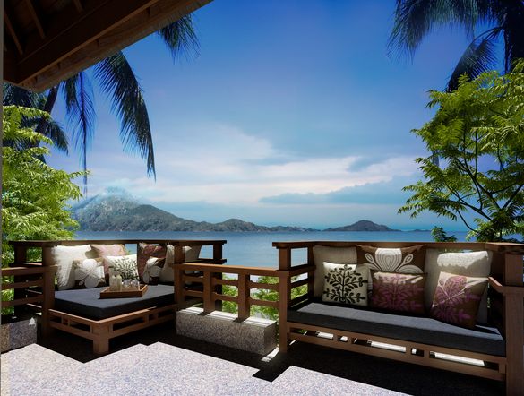 Gaya Island Resort Villa View