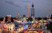 The Biggest Fun Fair On The Rhine At Night
