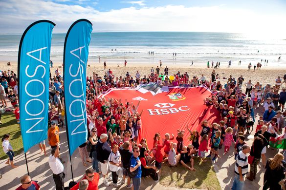 British & Irish Lions Giant Jersey On Noosa Main Beach
