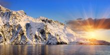 Antarctica sunset