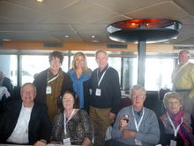 Edie Bronstein VP Sales and Marketing Azamara Club Cruises with POSH Club members