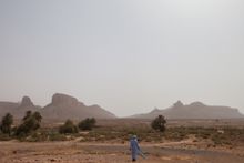 Trekking in the Sahara Desert