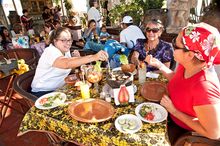 Friends enjoying a meal in Puerto Vallarta