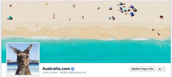 Tourism Australia's facebook page reaches 5 million fans