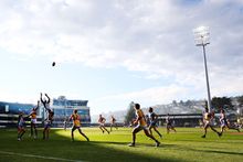 North Melbourne Football club playing in Launceston