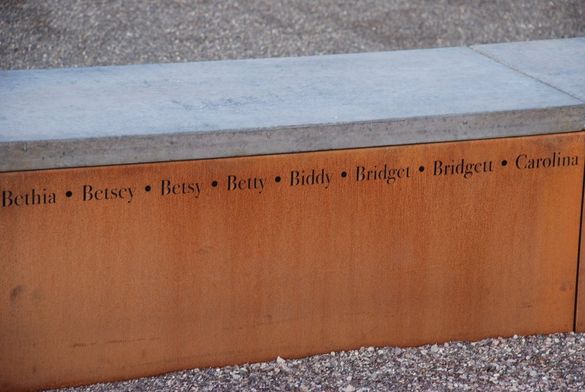 The christian names of women incarcerated at the Female Factory have been incorporated into the design