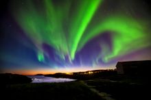 Nordlys sett fra Bodøsjøen