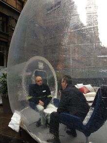 Dan Strickland of MISSIONBEAT talking ‪#‎Homelessness‬ with @MissionAust Rob Campbell to raise awareness for ‪#‎wintersleepout‬ 