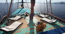 Lounging aboard the Tiger Blue