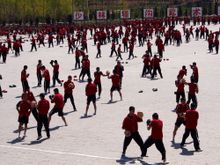 Kung Fu students at the Shaolin Temple