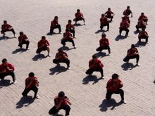 Kung Fu students