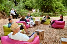 Guests Relaxing In The Old Quarry