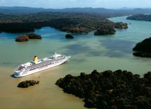 Aurora Transitting Panama Canal