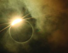 The 'Daimond Ring' Effect Seconds Before Totality