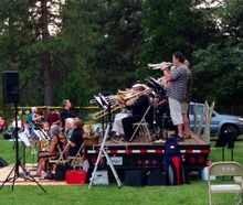 Yesterday's Concert in the Pines in Twain Hart, California, shows clear skies, despite  news reports of the California Rim Fire