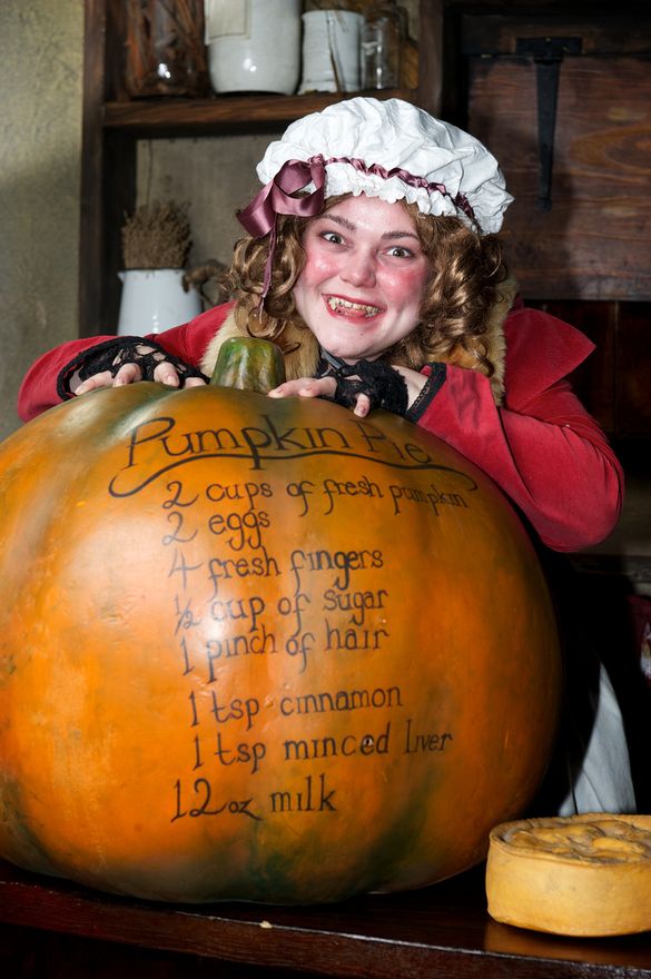 Mrs Lovett Welcomes Guests To Halloween At The London Dungeon