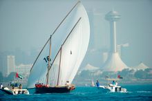 Arabian dhows – “go like the wind” says Volvo Ocean Race veteran. Credit Paul Todd