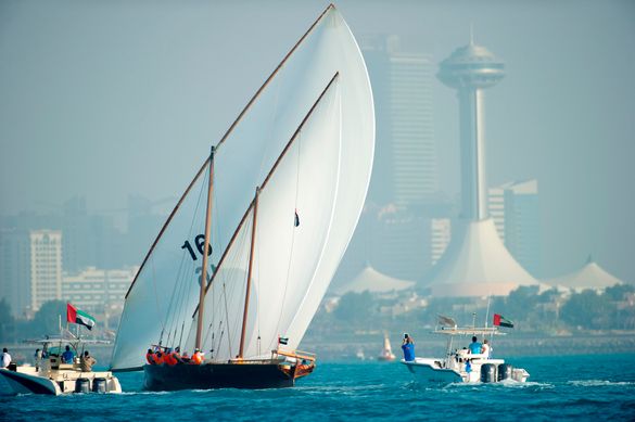 Arabian dhows – “go like the wind” says Volvo Ocean Race veteran. Credit Paul Todd