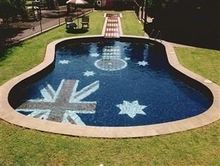 Slim Dusty guitar shaped pool