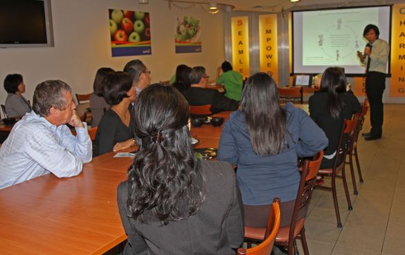 Employees of RP attending health talk