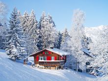 Typical Ski Chalet In The Alps