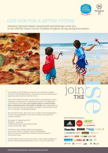 E-Flyer of Sheraton 3K Kuta Beach Fun Run For UNICEF