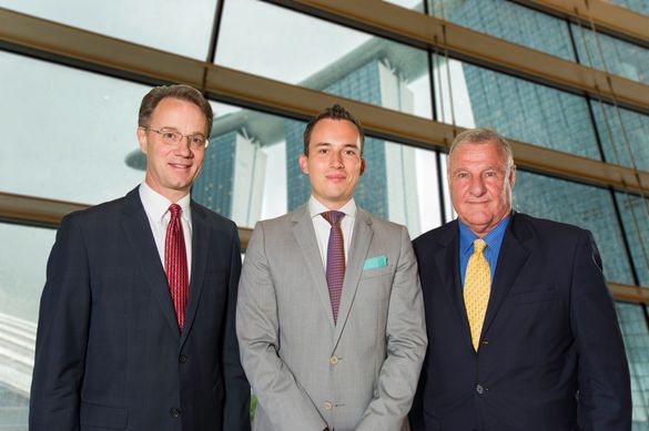 Left to right: George Tanasijevich, President and CEO of Marina Bay Sands; Nino Gruettke, Executive Director, ITB Asia and Benny