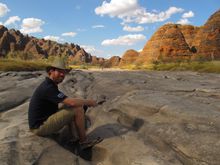 WAs best jobs winner Taste Master Rich Keam at the Bungle Bungle Range, Purnululu National Park in WAs North West