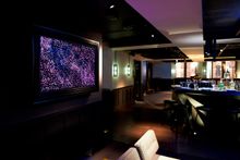 A Darker Shade of Dark #s1-4 (2012) by Daniel Boyd. Gilt Lounge, QT Sydney.