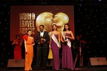 Ishanth Gunewardene, Head of Sales and Marketing for Jetwing Hotels accepting an award