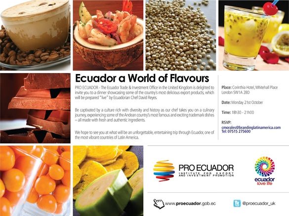 Invite Dinner Flavours Of Ecuador