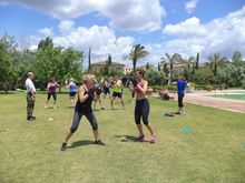 Boxing in the sunshine...happy times!