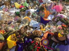 Flower tributes, Christchurch