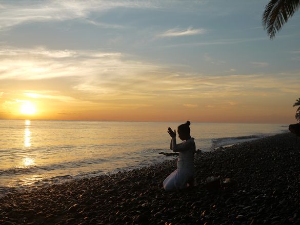 Sunrise Sungazing as part of the School of Life Experience at Spa Village Resort Tembok, Bali 